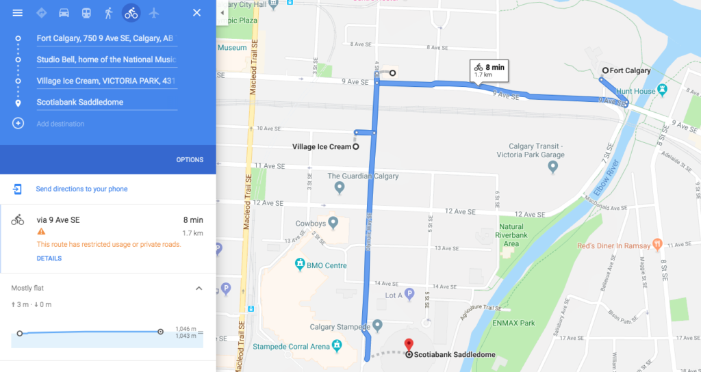 20190507 www.iamcalgary.ca I AM CALGARY Best-Loved Downtown Calgary Cycle Circuits Southbound - optional